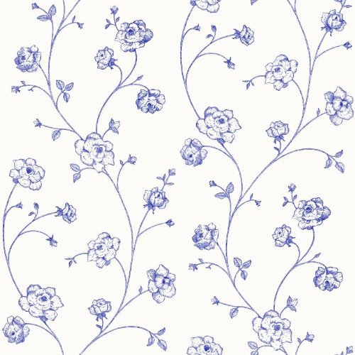 Esta Belle Rose Tapete 115712 Blumen blau