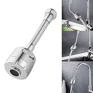 EGOSENT Stainless Steel Flexible 360 Degree Rotating 2 Modes Water Saving Faucet |Faucet for Kitchen Sink |Water Faucet Sprayer | Flexible Tap Extension for Kitchen Sink (Standard Size,Silver)