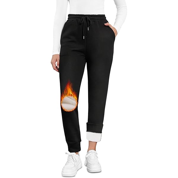 Joggingbroek voor dames, gevoerd met fleece, thermische