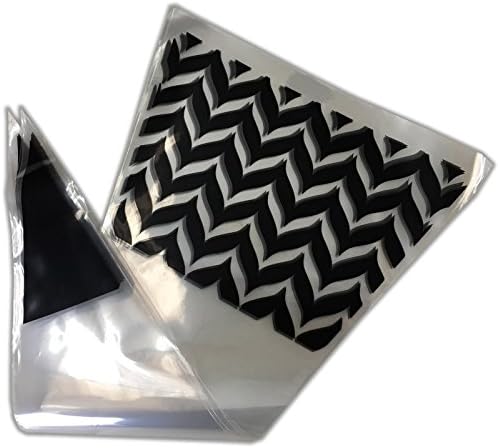 Black Chevron Printed Cone Sweet Bags - Empty Party Favours Display Bag (Pack of 25)