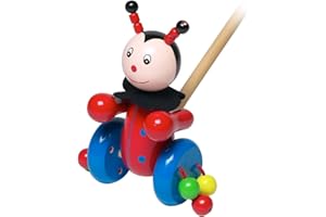Orange Tree Toys Push Along Wooden Toy - Ladybird