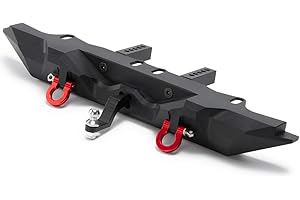 ZuoLan Paraurti Posteriore in Metallo con 2 pz Grilli/Gancio Rimorchio per Traxxas TRX4 1/10th RC Crawler Car