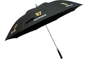 Guinness Official Golf Umbrella – 30-Inch Large Canopy, Auto-Open, 8 Reinforced Ribs, Windproof & Waterproof Stick Umbrella – Premium Logo Design for Fans & Gifts