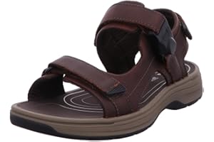 Clarks Saltway Trail Leather Sandals In Dark Brown