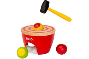 BRIO 30519 Bollbultbräde | Ball Pounder 4 delar. Aktivitetsleksak. För barn från 18 månader. Tränar färger, öga-hand-koordination