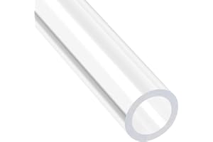 TOP-VIGOR 1 tubo acrílico rígido transparente, 9 mm de diámetro interior, 12 mm de diámetro exterior 305 mm, tubo redondo para acuario, sistema de refrigeración por agua, tubo de iluminación