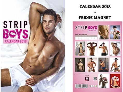 STRIP BOYS CALENDAR 2018 + STRIP BOYS FRIDGE MAGNET
