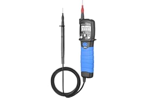 Digitaler Durchgangsprüfer Spannungsprüfer Zweipolig, Kethvoz 600V Voltmeter Messgerät Messen AC/DC Spannung Widerstand Kapazität, Durchgangsprüfung, Handheld Multimeter KE-38C