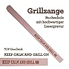 Grillzange Aus Holz Mit Hochwertiger Gravur Keep Calm And Grill On