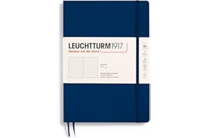 LEUCHTTURM1917 349301 Notebook Composition (B5) Softcover, 123 Numbered Pages, Dotted, Navy