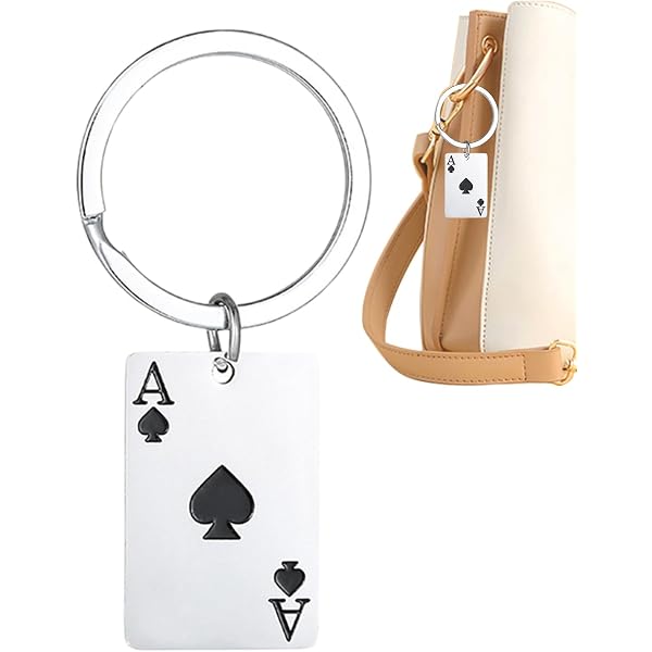 Llaveros de metal en forma personalizada de cartas de póker
