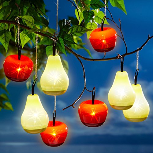 Preisvergleich Produktbild Solar-Früchtchen "Apfel + Birne" , Leuchtfrüchte zum Aufhängen