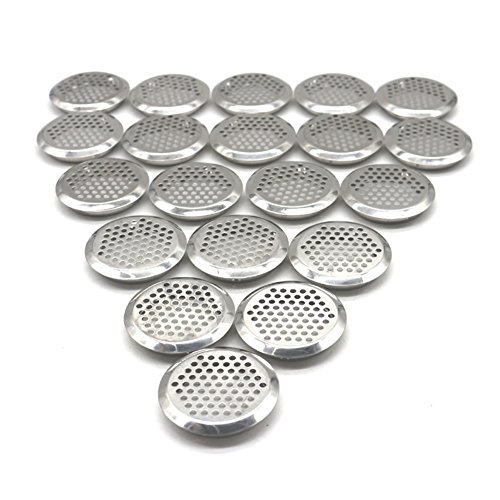 EMOTREE 20er 65mm Lüftungsgitter Rund Kamin Luftgitter Edelstahl Silber Lüftung Gitter - 3