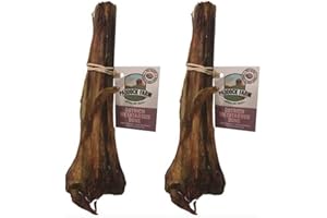 HIGHLAND ANTLER Antos Antler Ostrich Metatarsus Bones Dog Chew Pack of 2