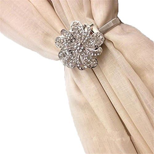 WannaBi Magnetic Curtain Clips Tieback Europe Type Curtain Buckle Holdback Silver, 1-PC