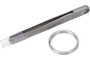 PILIPANE Mini Pinzas de Titanio Llavero portátil, Tweezers ESD aleación de Titanio Pinzas, Pinzas de Precisión, de Supervivencia Camping Gadget al Aire Libre Mini Herramienta de Viaje