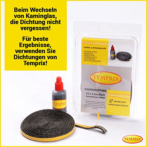 Kaminscheibe Kaminglas Ofenglas plan – 320 mm x 320 mm x 4 mm (Normalglas) - 3