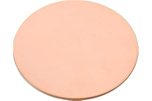 QUARKZMAN Kupferblech Rund 60mm Durchmesser 2mm Dicke Reine T2 Kupferplatte Metallblech Kupfer Runde Platte für Handwerk Elektrische Reparaturen Leiterplattendruck Wartung