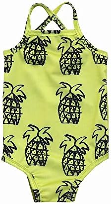 Zerototens Girls Swimwear,Children Sleeveless One Piece Bathing Bikini Outfits Bathing Suit Pineapple Print Swimsuit Beachwear Outfit Clothes for 0-3 Years Old Kids