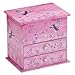 Produktbild Mädchen Pink Musical Fairy Princess Schmuckschatulle mit Spiegel und gezwirbelt Figur
