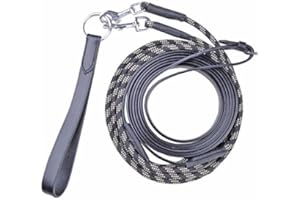 Bow & Arrow Equestrian Leather Draw Reins - Premium Horse Training Reins with Clips - Adjustable Training Rope with Strong Soft Grip - Horse Reins for Training Aid and Control - Light Purple