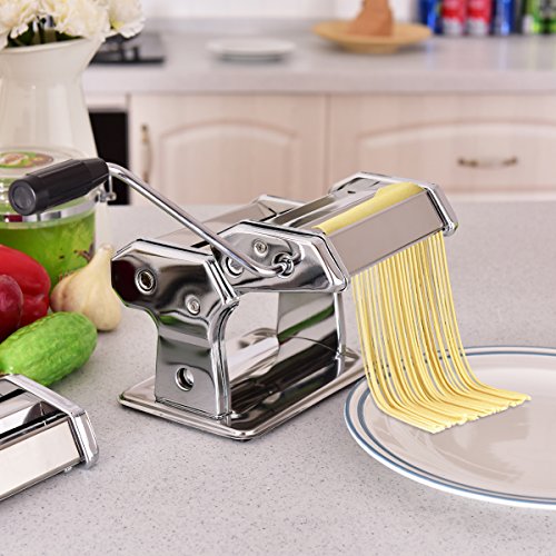 Costway Nudelmaschine Manuell Pastamaschine Pastamaker Spaghetti Nudeln Pasta Ravioli Maker Edelstahl Mit 3 Aufstzen Inkl Tischklemme Und Schneidewerkzeug Costway Nudelmaschine Manuell Pastamaschine Pastamaker Spaghetti Nudeln Pasta Ravioli Maker Edelstahl Mit 3 Aufstzen Inkl Tischklemme Und Schneidewerkzeug