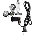 B&K Aquarium CO2 Regulator System with Magnetic Solenoid Check Valve Carbon Dioxide Meter Pressure Gauge and Bubble Counter