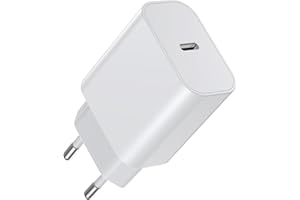 BHHB 20W Chargeur USB C, Bloc d'Alimentation Adaptateur Conçu pour A-pple, Prise USB C Rapide compatible avec i-Phone 17/16/15/14/13 Plus Pro Max Mini, Air-Pods i-Pad, Samsung Galaxy S25/24/23(1 Pack)