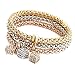 Produktbild 3 Kristall Armreif Gold Silber Rose Vergoldet Würfel Armband Armreifen Set für Frauen