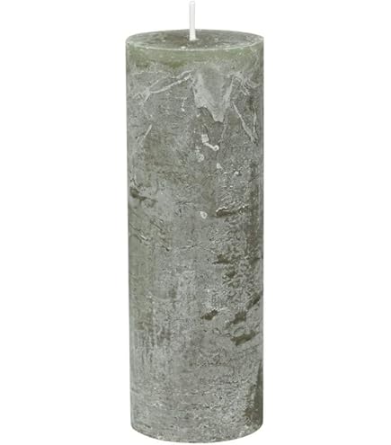 Antike Stumpenkerze – Creme, 15x7 Cm, Aus 100% Paraffin, Lange Brenndauer, Rustikales Design