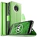 Produktbild KuGi Moto G6 Plus Hülle, Moto G6 Plus Wallet Case, Brieftasche Case Hülle PU Kunstleder Flip Case mit Standfunktion Kartenfächer und Bargeld für Moto G6 Plus Smartphone.Grün