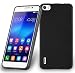 Produktbild Honor 6 Silikonhülle in SCHWARZ von Cadorabo - TPU Schutzhülle für Honor 6 Edelstahloptik gebürstet BRUSHED Design – Handyhülle Bumper Case Backcover in SCHWARZ