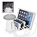 Price comparison product image KOBWA USB Charging Dock, Quick Load Load Refill, Support USB 3.0 Multiple Charger with 5 USB Ports for Apple iPad iPhone Samsung Smart Phones, Tablets, Mushroom LED Lamp