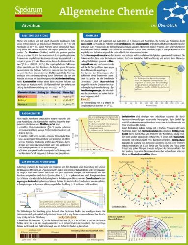Lerntafel: Allgemeine Chemie im Überblick (Lerntafeln Chemie (1), Band 1)