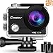 Price comparison product image Crosstour 4K Wifi Action Camera Ultra HD Underwater Sport Cam 98ft 2" LCD 170 Wide-angle with 2 Rechargeable 1050mAh Batteries and 20 Accessory Kits for Cycling Swimming Snorkeling