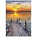 Produktbild Wanfor DIY 5D Full Diamond Embroidery Sunset Scenery Painting Cross Stitch,11.81inx15.75in,No Border