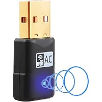 600Mbps Mini Chiavetta Wifi USB per PC, Dual Band 2.4/5GHz Adattatore di Rete Wireless, Plug and Play Chiavetta Wifi per PC F