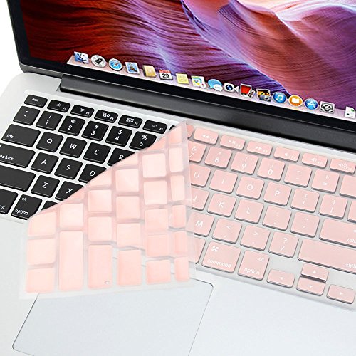 GMYLE Baby-Rosa Silikon Tastatur Cover für Macbook Air Pro 13 15 15 Pro Retina 17 US-Modell - 3