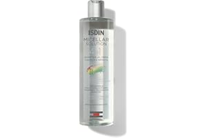 ISDIN Micellar Solution, Agua Micelar 4 en 1: Desmaquilla, Limpia, Tonifica e Hidrata. Respeta la Función Barrera de la Piel y Potencia la Hidratación durante 24 horas, 400 ml