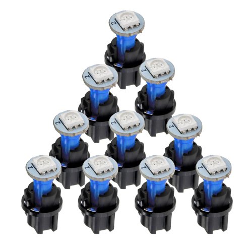 Zimo® 10 x T5 5050 SMD LED auto interno Lampadina tachimetro, per luce blu