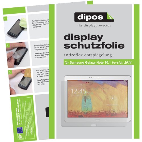 dipos Samsung Galaxy Note 10.1 2014 Edition Schutzfolie (2 Stück) – Antireflex Premium Folie matt - 2