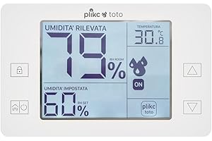 Humididostat hygrostat numérique mural - contact d'échange de 6 (2) A - Alimentation par piles - plikc toto
