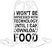 Produktbild I Won't Be Impressed With Technology Until I Can Download Food Slogan Drawstring bag