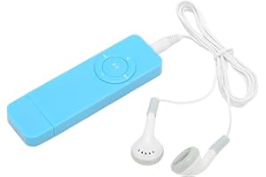 ANNADUE Lettore MP3, Mini Lettore Musicale MP3 Suono HiFi Portatile Lettore Musicale Digitale Batteria Integrata da 180 MAh, Supporta Fino a 64 GB (Blu)