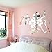 Produktbild OSYARD Wandaufkleber Wandtattoo Wallsticker,Schöne Hibiskusblüte Spiegel Aufkleber Abziehbilder Wallsticker 3D DIY Tapetensticker Fuer Schlafzimmer,Kinderzimmer,Wohnzimmer,Haus Dekor (Silber Gold)