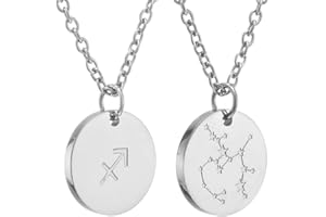 AFSTALR Sternzeichen Kette Gold/Rosegold/Silber für Damen Horoskop Kette Mutter Tochter Freunde Geburtstagsgeschenk