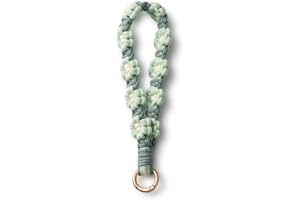 AOKSUNOVA nyckelring makramé nyckelband kort nyckelring blommor för kvinnor