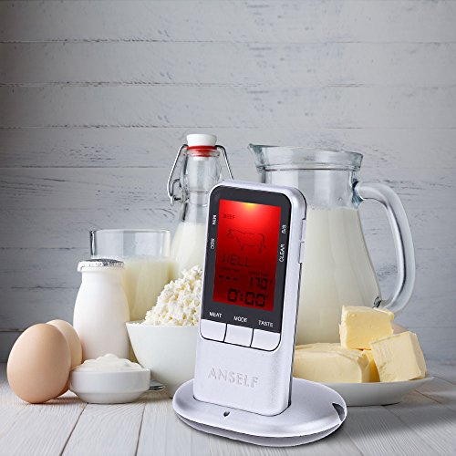 Anself Funk Grill Thermometer Bratenthermometer Grillthermometer mit LCD Display - 7