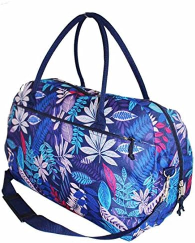 Womens Weekend Bag Ladies Large Overnight Maternity Holdall Travel Hand Luggage Bags SKEIR (Blue Amazon)