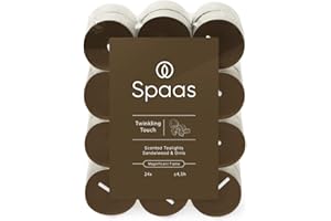 Spaas Velas de té perfumadas, 4,5 h, paquete de 24 unidades, aroma Twinkling Touch